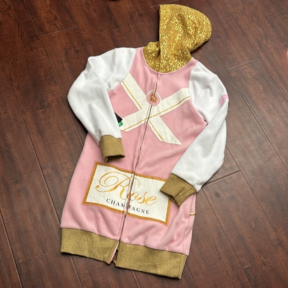 Halloween costume champagne sweater zip up tipsy elves size Small - Picture 1 of 7